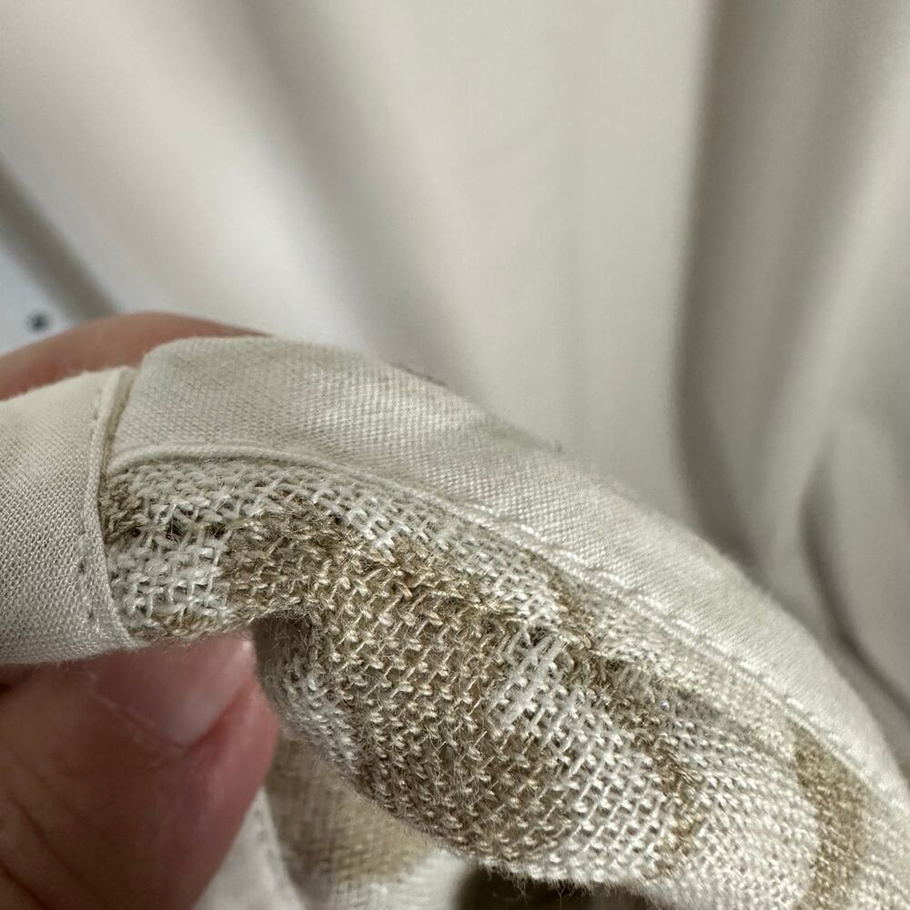Chico's Oatmeal Cream Jacquard 3/4 Sleeve Jacket Sz 2 (L) Neutral Office‎ Church - Picture 14 of 14
